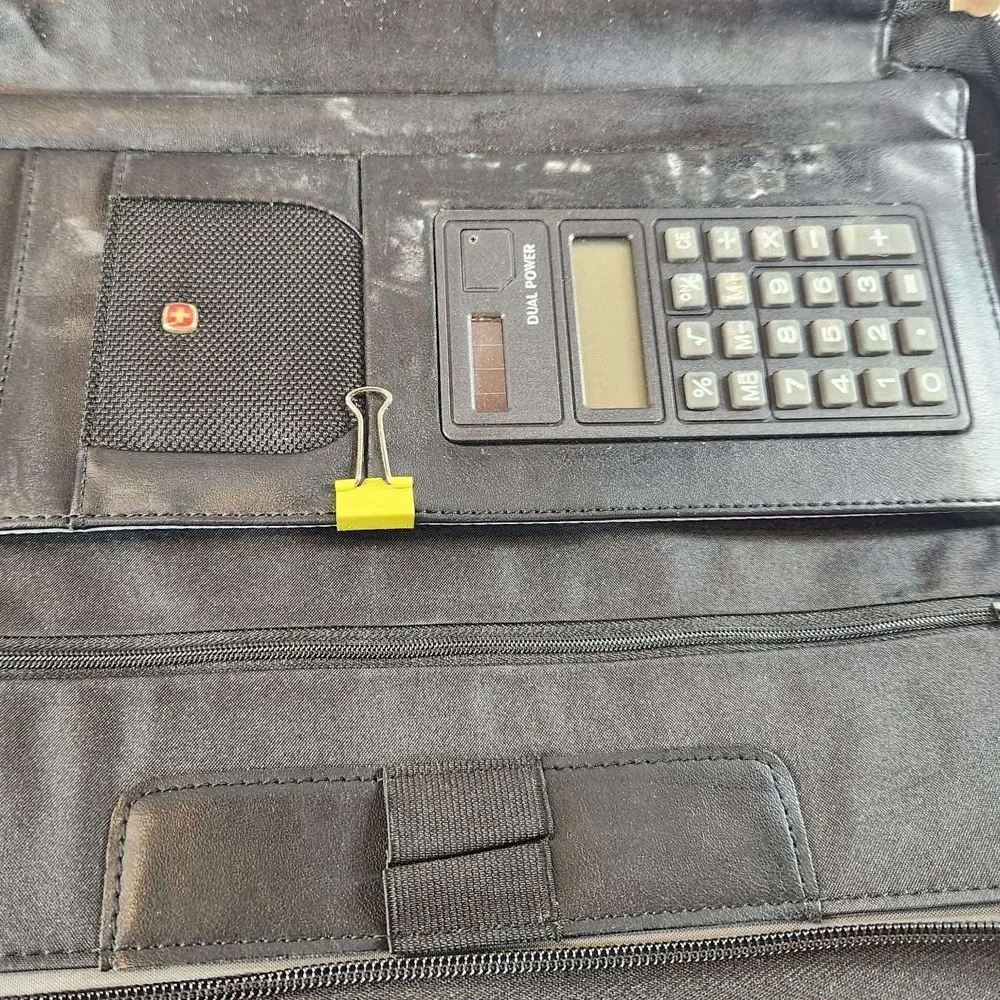 SwissGear Briefcase Black Ballistic Nylon Organizer Business Bag Unisex